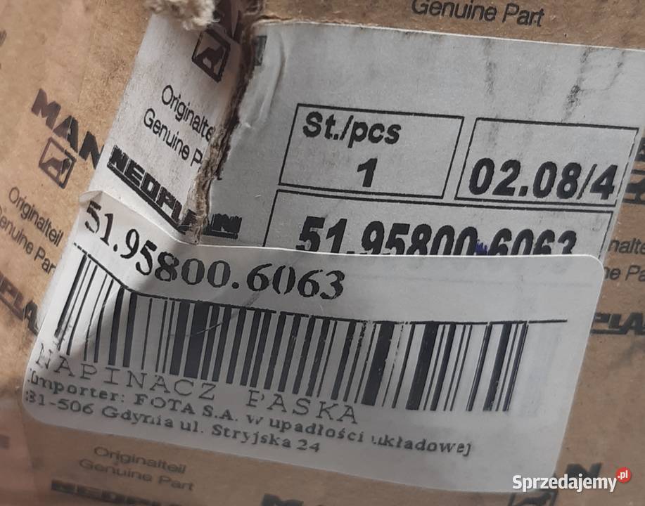 NAPINACZ PASKA MAN HOCL LION NG NL SL SU Mielęcin
