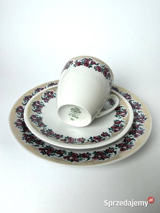 Zestaw śniadaniowy Kolekcjonerskie Trio Ilmenau Porcelana i szkło Kraków sprzedam