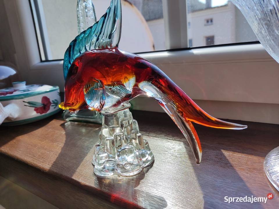 Figurka szklana ryba Murano Głuchołazy