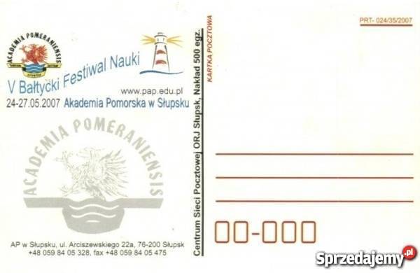 KARTKA POCZTOWA SŁUPSK V BAŁTYCKI FESTIWAL NAUKI Bytów