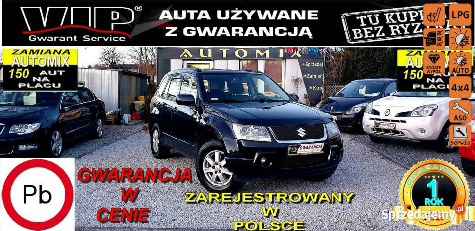 Suzuki Grand Vitara LPG 8 Lat Wazna *4x4 * ,Hak , 235 Tys. Udok. Przebieg …