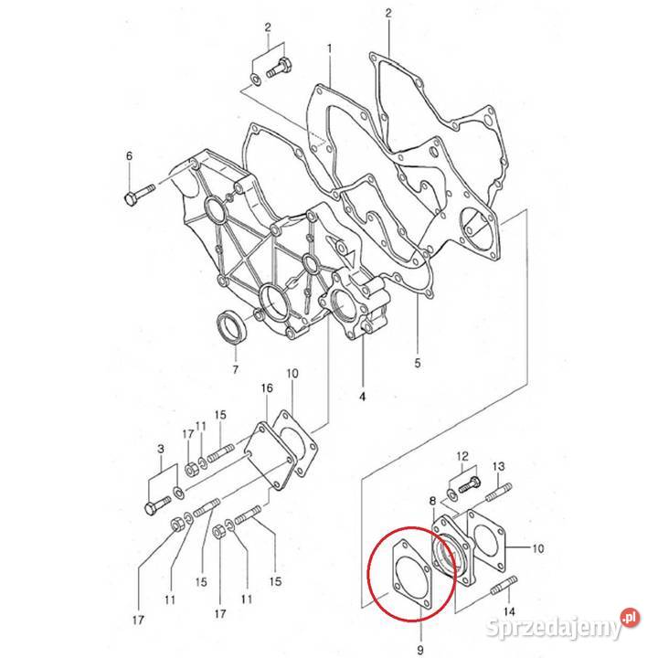 Uszczelka 40109215 LS Tractor Silnik i osprzęt Części i osprzęt rolniczy Tajęcina