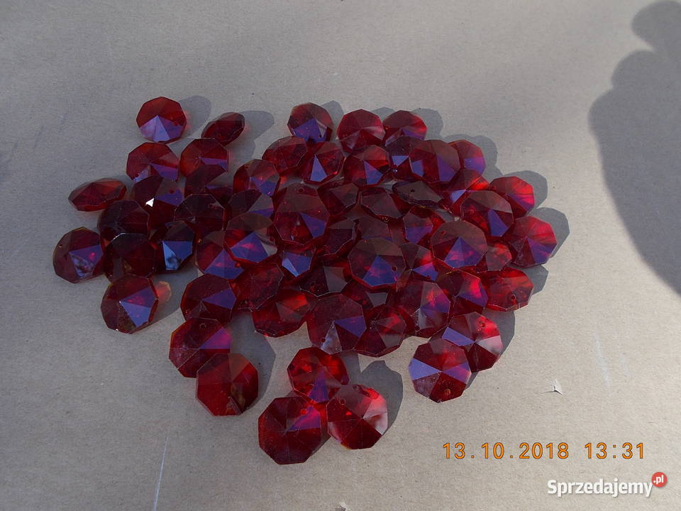 Kryształki wisiorki do lamp czerwone 24sztuki odcienie czerwieni Warszawa sprzedam