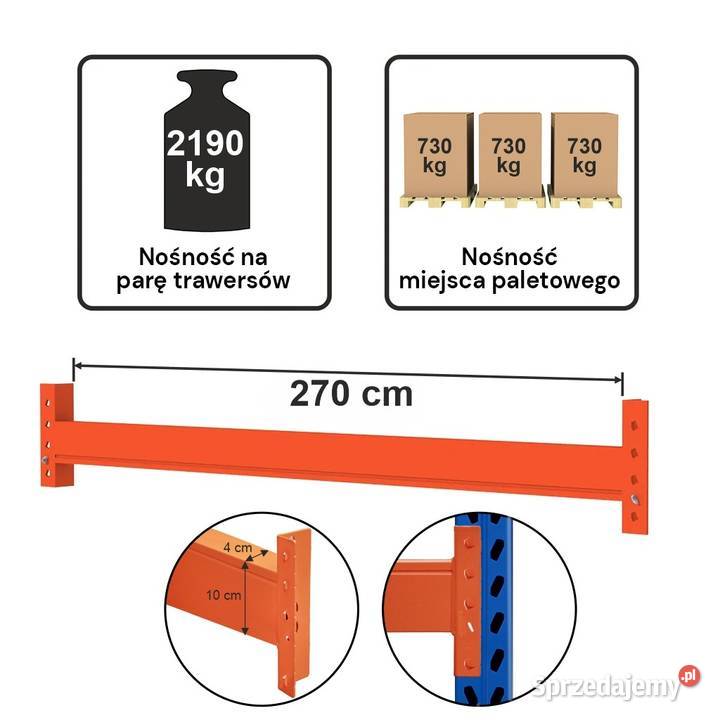 Trawers MAGO HX L270 104 nośność 2190 4C100 podkarpackie Chmielów