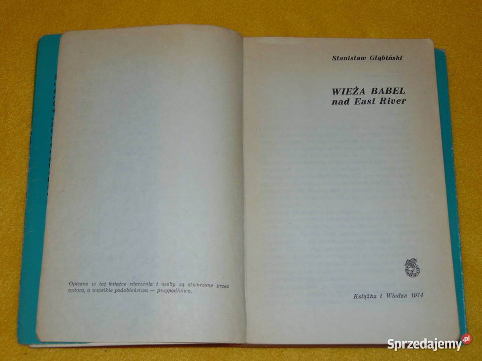 Wieża Babel East River Stanisław Głąbiński Rok wydania 1974 lubelskie Lublin