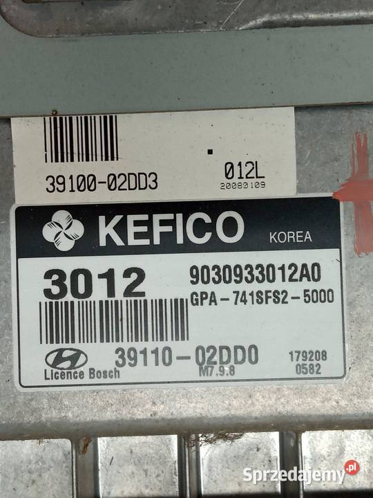 STEROWNIK SILNIKA 3911002DD0 11 B 66 Hyundai i10