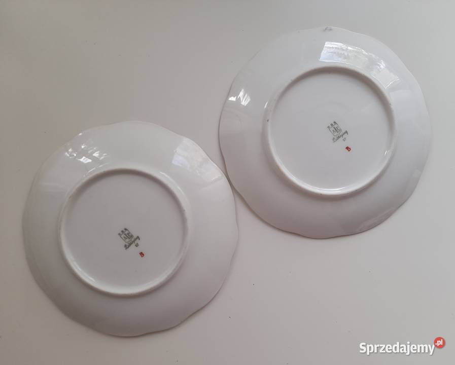 Talerze 2 Fabryka Porcelany Porslinsfabrik Gdańsk
