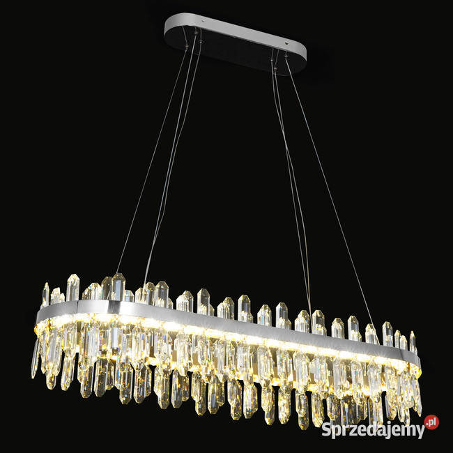 Żyrandol kryształowy nowoczesny glamour srebrny Warszawa