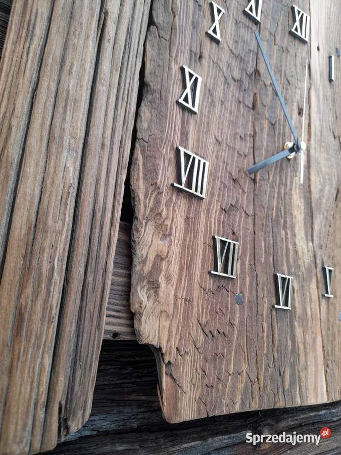 Zegar ze starego drewna mazowieckie Kamieńczyk