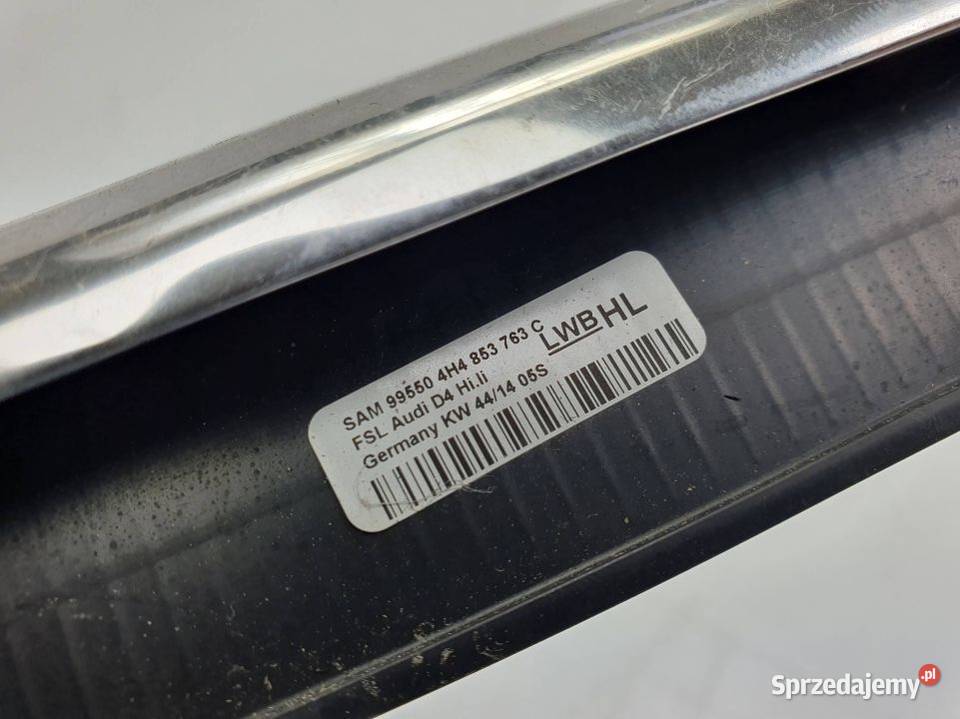 LISTWA BOCZNA LEWA AUDI A8 L D4 4H4853763C kujawsko-pomorskie Lipno