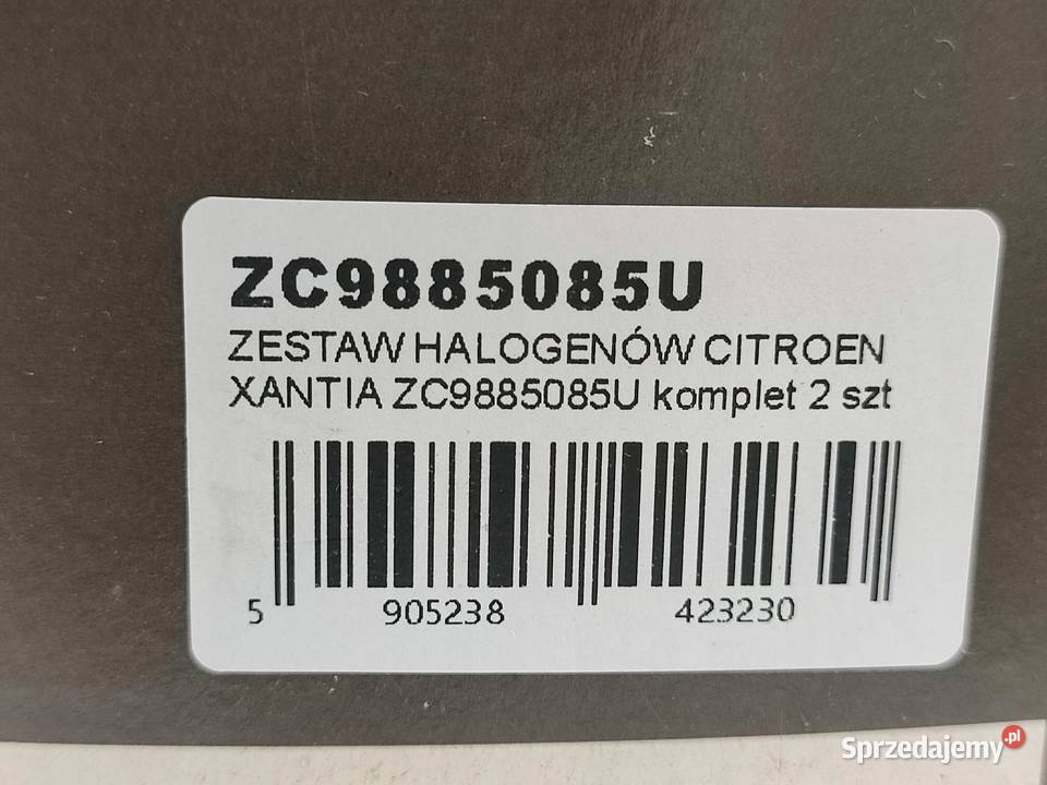 ZESTAW HALOGENÓW CITROEN XANTIA 1993 ORYGINALNY osobowe sprzedam
