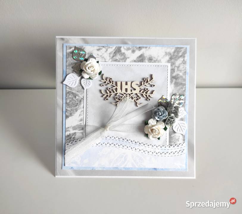 Kartka ręcznie robiona Komunia Święta Łódź sprzedam