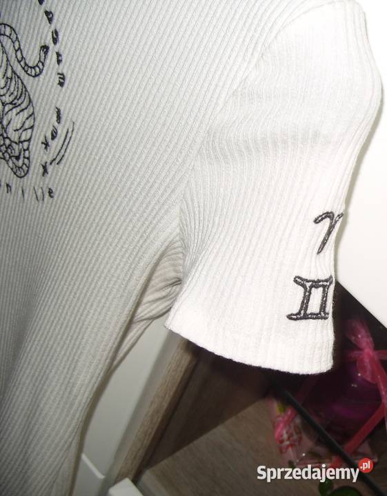 Kremowa dopasowanaprążkowa Bershka r S nowa Bershka Rawicz