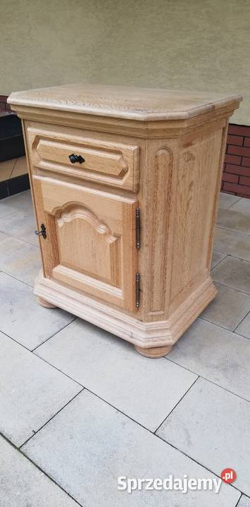 Komoda drewniana dębowa jasna szafka stylowa Sulbiny