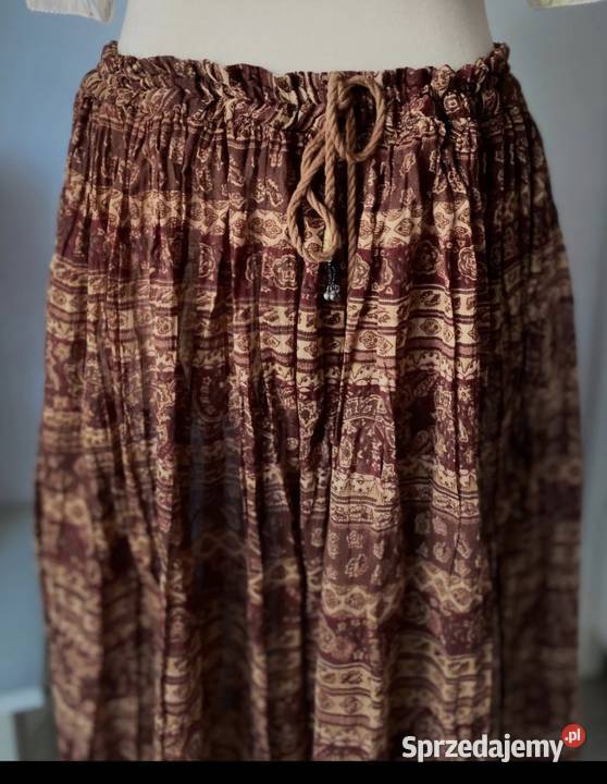 Przewiewna letnia spódnica indyjska marszczona Inny wzór Lublin