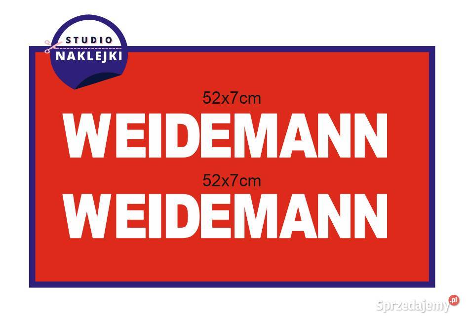 Naklejki WEIDEMANN 52x7 2 ładowarka kołowa Nowy Dwór Mazowiecki