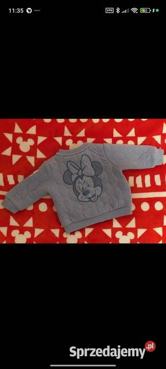 Śliczna bluzka dziewczynki Disney myszka Mickey niebieski sprzedam