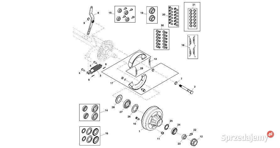 John Deere 960 Śruba DC214655 Hamulce Jastrzębniki