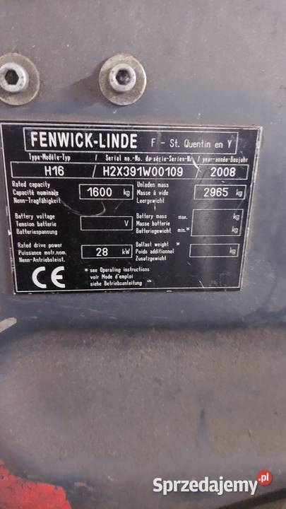 Wózek Linde H16 do remontu Warka