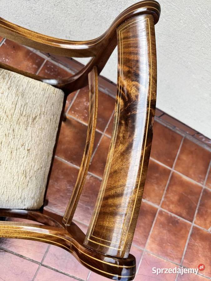 Krzesło Biedermeier stylowe prl fotel z Sulbiny