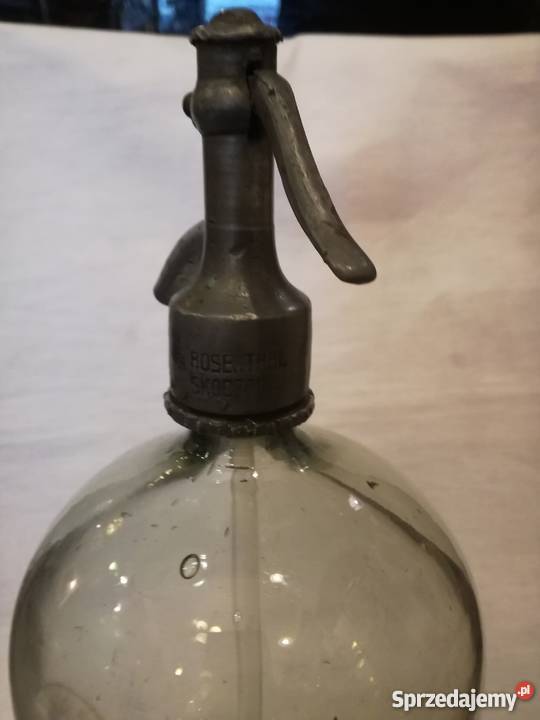 ZABYTKOWY SZKLANY SYFON FABRYKA WODY SODOWEJ