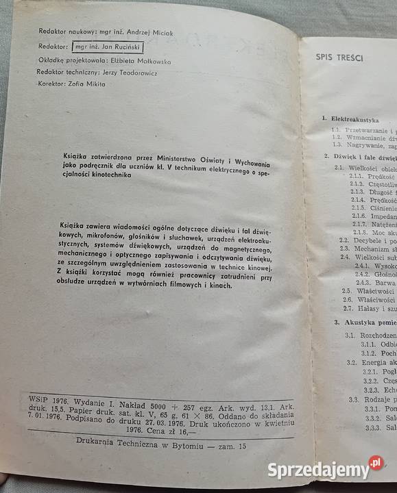 Bolesław Urbański Elektroakustyka WSiP 1976 r wielkopolskie
