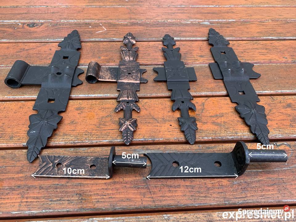 Zawias środkowy ozdobny atrapa dekoracyjny kuty