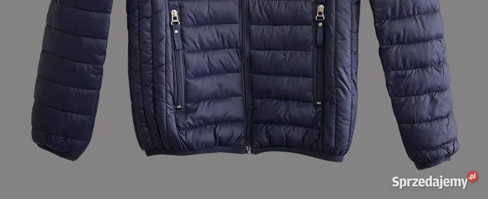 Damska lekka pikowana kurtka wiosennajesienna Bez wzoru