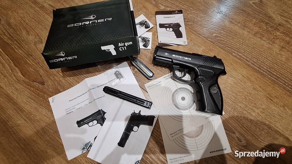 Wiatrówka pistolet Borner na kulki stalowe 45mm Sporty strzeleckie i myślistwo mazowieckie