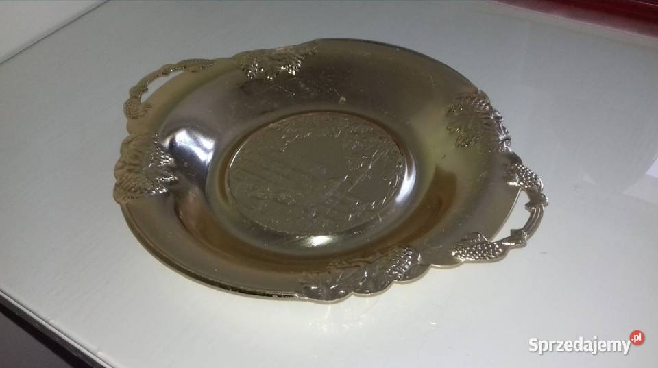 Taca tacka misa paterowana pozłacana Kołobrzeg