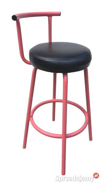 3 hokery krzesła barowe różowe