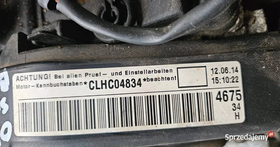 SILNIK CLHC CLHC04834 16 TDI AUDI A3 8V VW GOLF Części samochodowe Radom