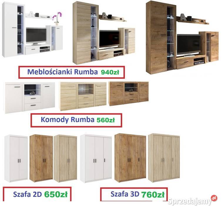 Szafa 3DKomodaMeblościanka meble do salonu Rumba Bydgoszcz sprzedam