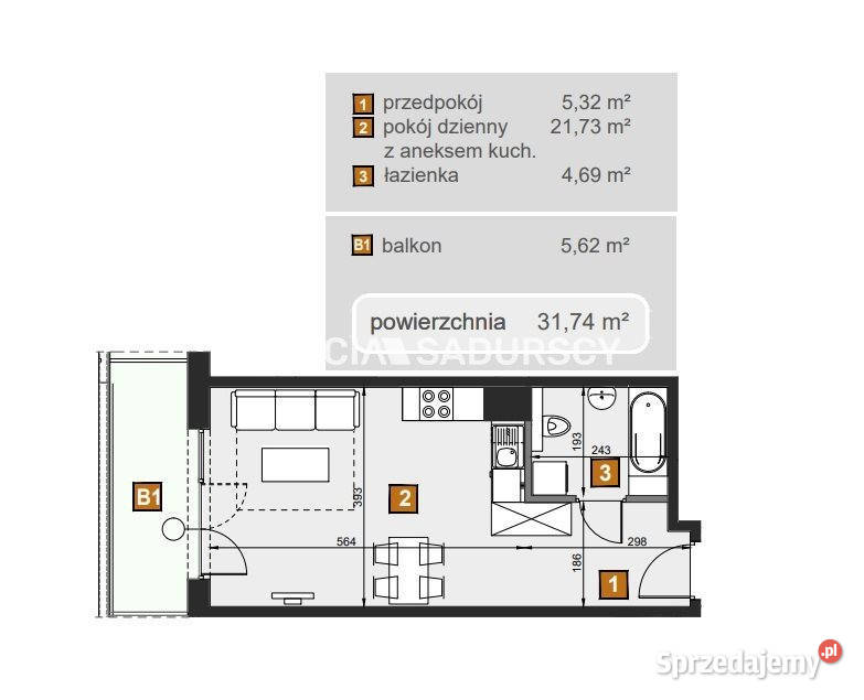 sprzedaży mieszkania 3174m2 1pok Kraków Liczba pokoi 1 małopolskie