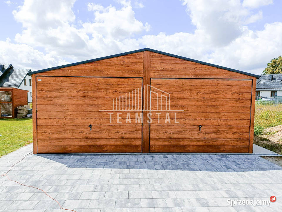 GARAŻ BLASZANY 6m x 5m poziom dwuspad 2x Brama Kraków