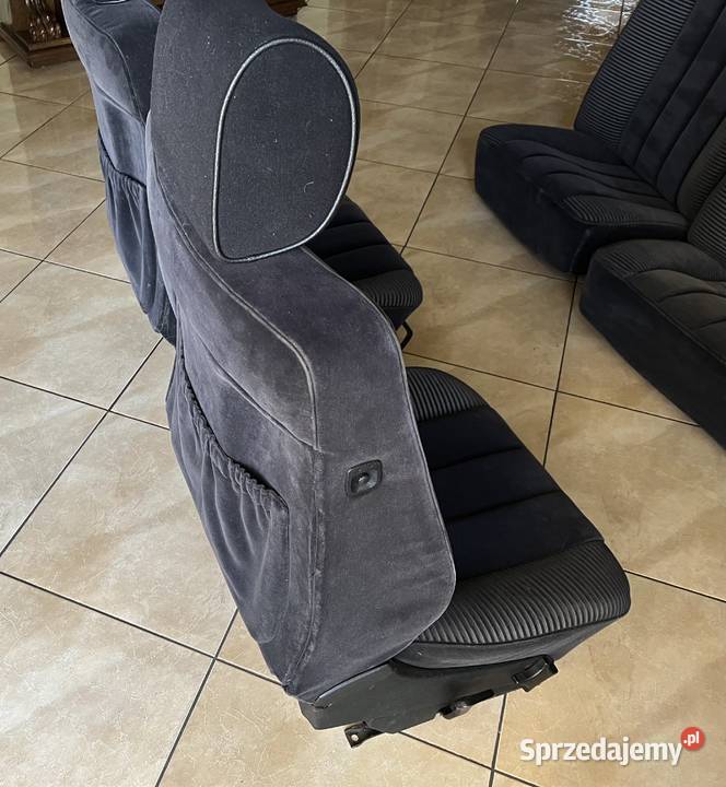 Mercedes W124 Coupe Tapicerka Welur Antracyt Kłomnice