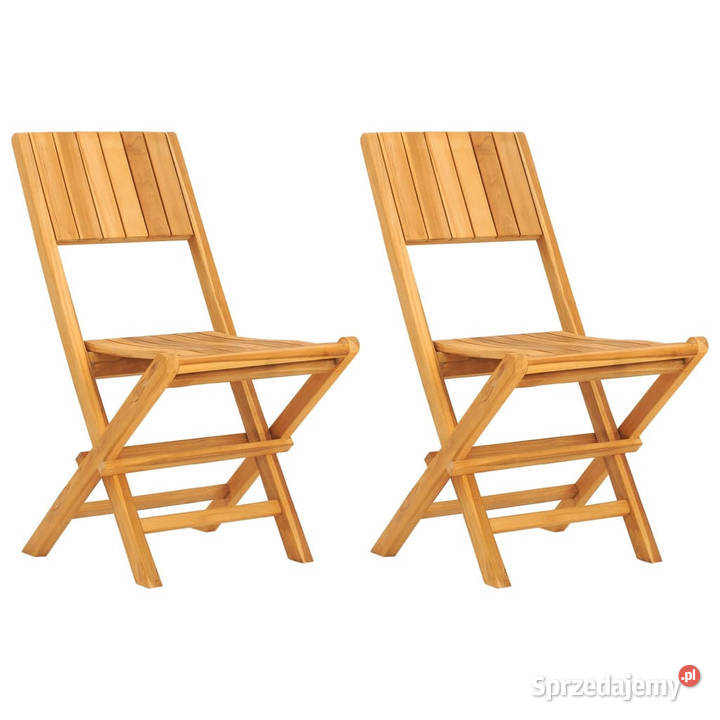 Składane krzesła ogrodowe 2 47x61x90 drewno sprzedam