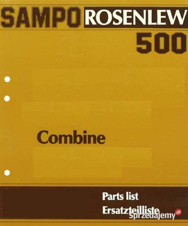 SAMPO SR500 kombajn katalog części Kielce