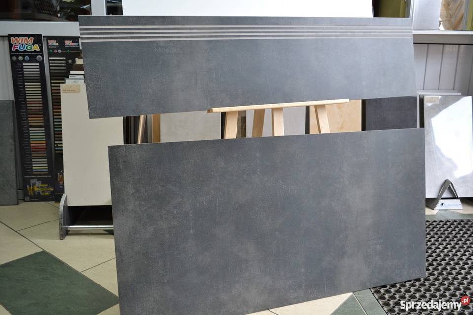 Płytka schodowa 120 grafit stopnica 30x120 Podłogi i schody Zakopane