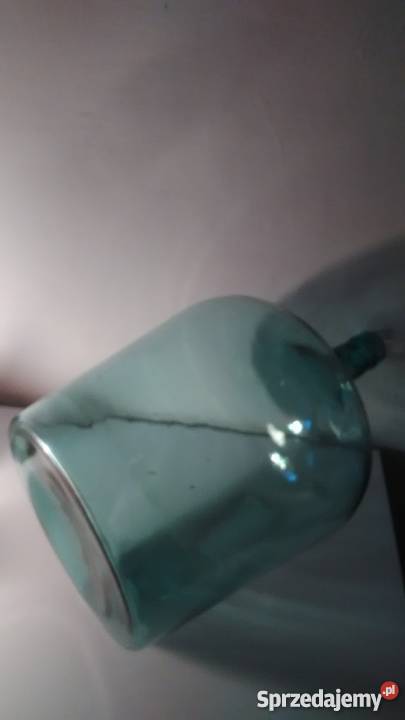 Stary gasior do wina szklo niebieskie