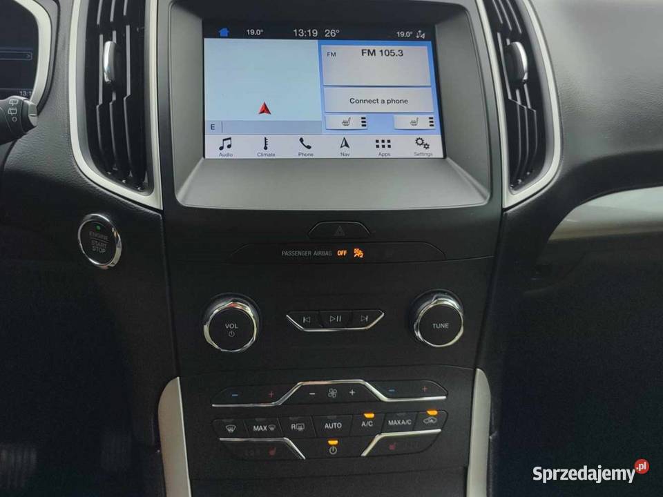 Ford Edge 20 benzyna 2019 23500 radar navi jasne Rzeszów