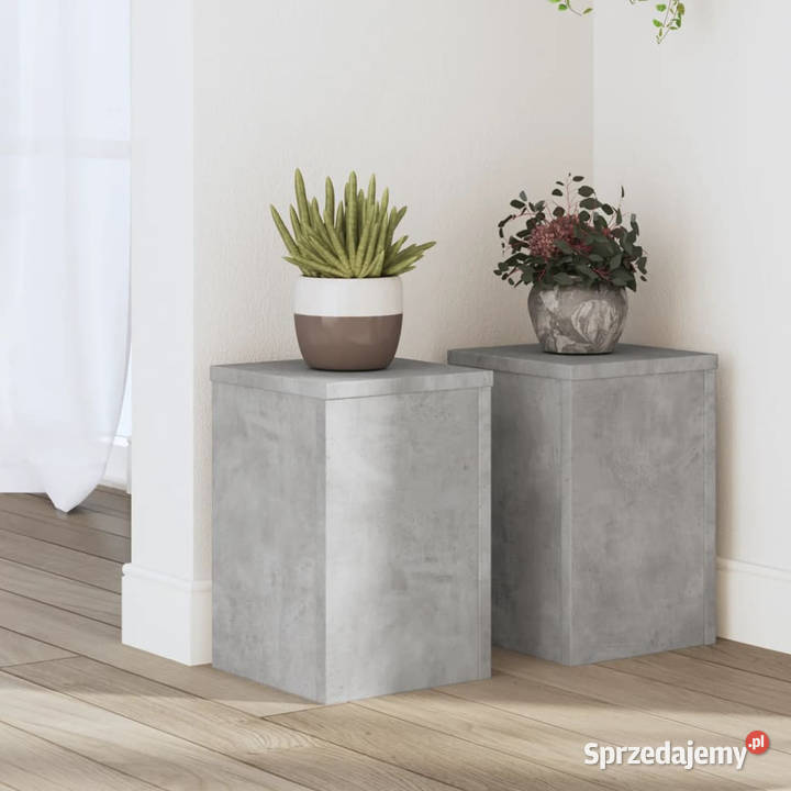 Podstawki pod doniczki 2 szarość betonu 20x20x30