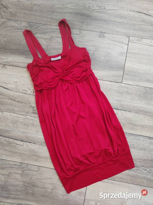Czerwona sukienka Clockhouse 38 40 Vintage Nowa Moda i Styl Jasło