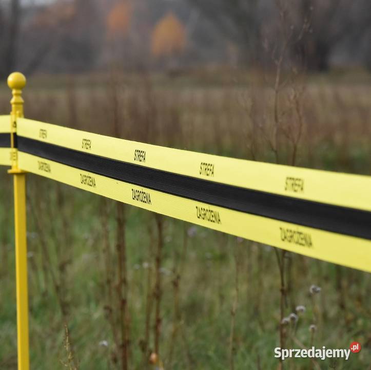 STREFA ZAGROŻENIA taśma ostrzegawczo lubuskie Zielona Góra