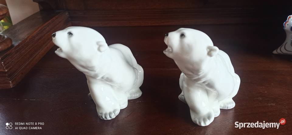 Figurka Niedźwiedź Syg Łomonosow Porcelana i szkło Gdańsk