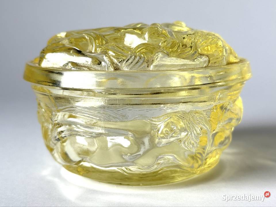 Stare cytrynowe puzderko Bohemia Czechosłowacja Warszawa