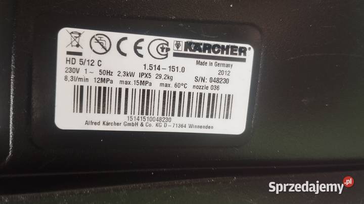 Myjka Karcher HD 512 C Głowica mosiężna mazowieckie Radom