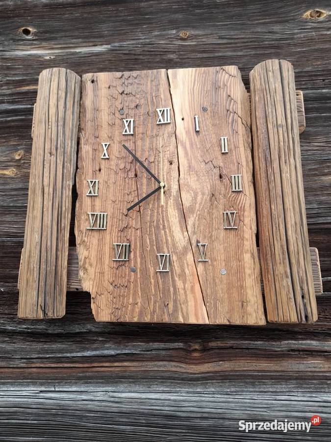 Zegar ze starego drewna Kamieńczyk