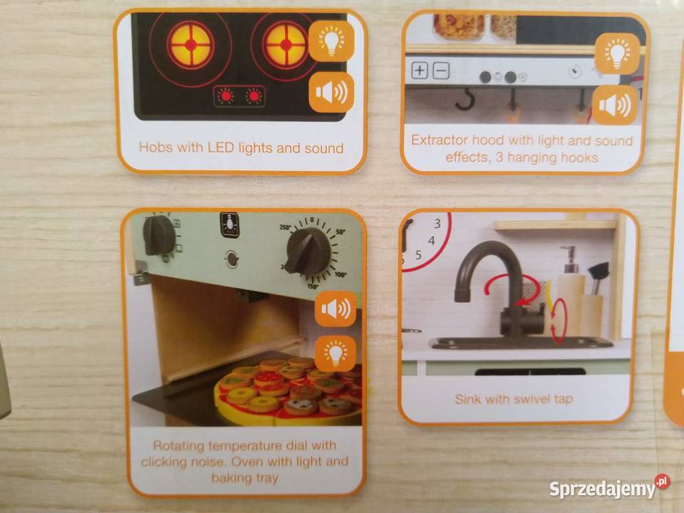 NAJTANIEJ Drewniana Kuchnia 103 Dźwięk Światło Edukacyjne Zabrze