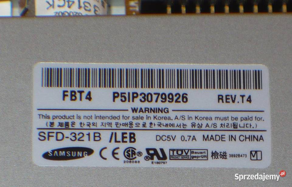 Napęd dyskietek FDD 35 Samsung SFD321BLEB Napędy Lublin sprzedam